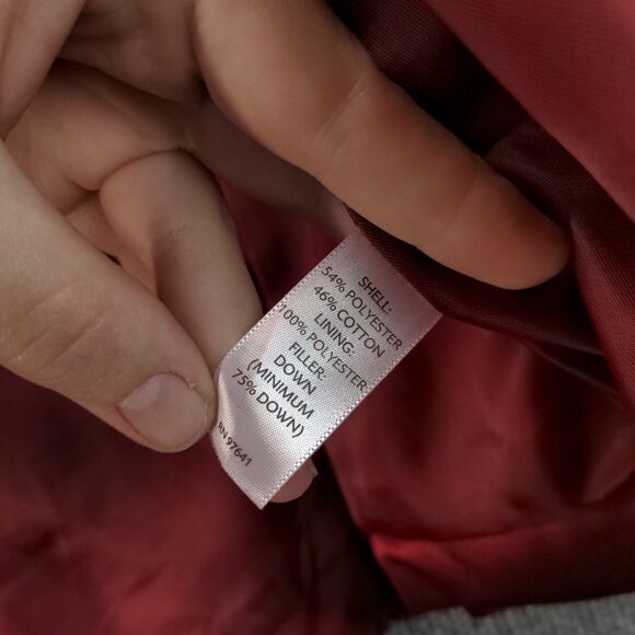 J Jill Down Puffer Vest Womens Size M Red Sleeveless Snap Button - Picture 13 of 13